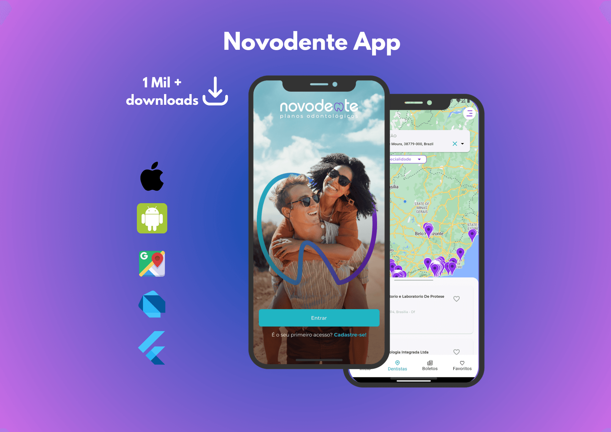 Screenshot do Novodente App
